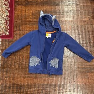 Mini Boden Blue Hoodie with Animal Ears